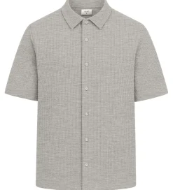 Grunt Konfirmationstøj*Skjorte - Vaflet - GRAlfred - Light Grey Melange