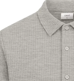 Grunt Konfirmationstøj*Skjorte - Vaflet - GRAlfred - Light Grey Melange