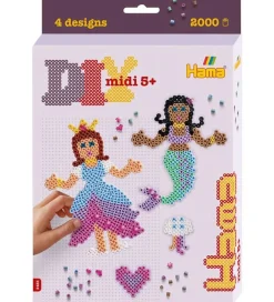 Hama Perler*Midi Perler - 2000 stk. - Prinsesse Og Havfrue