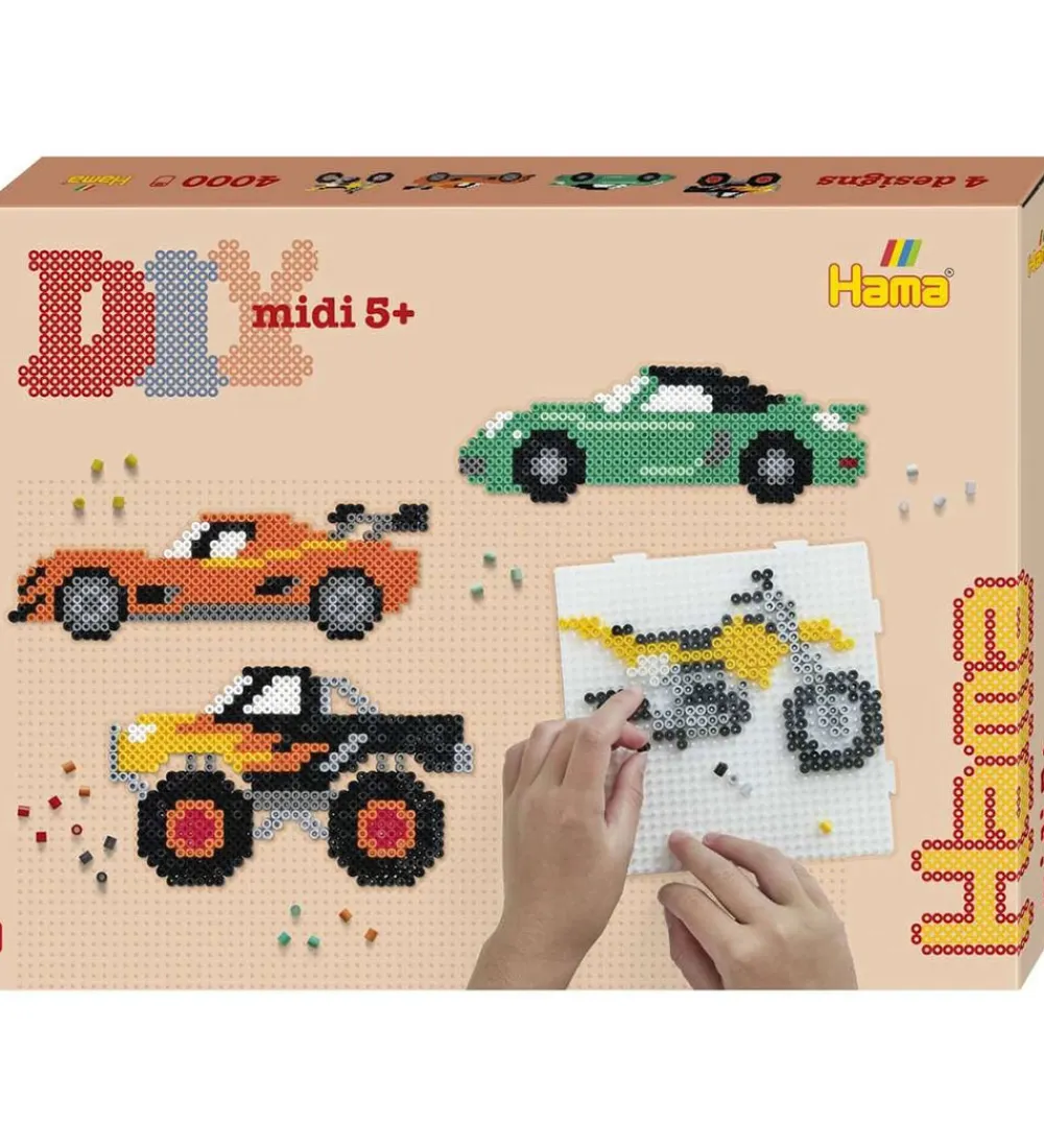 Hama Perler*Midi Perlesæt - 4000 stk. - Biler