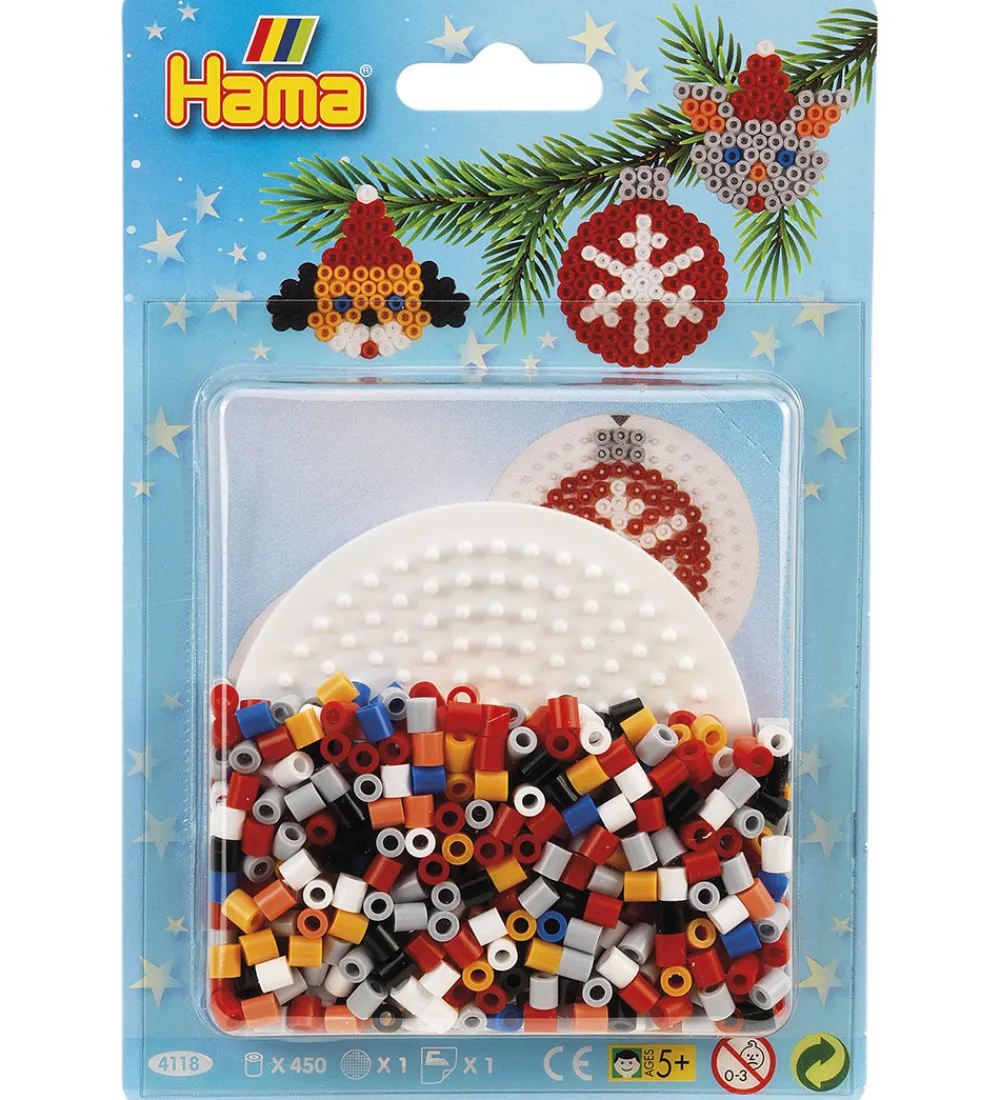 Hama Perler|Julepynt*Midi Perlesæt - Lille Jul - 450 stk - Til Ophæng