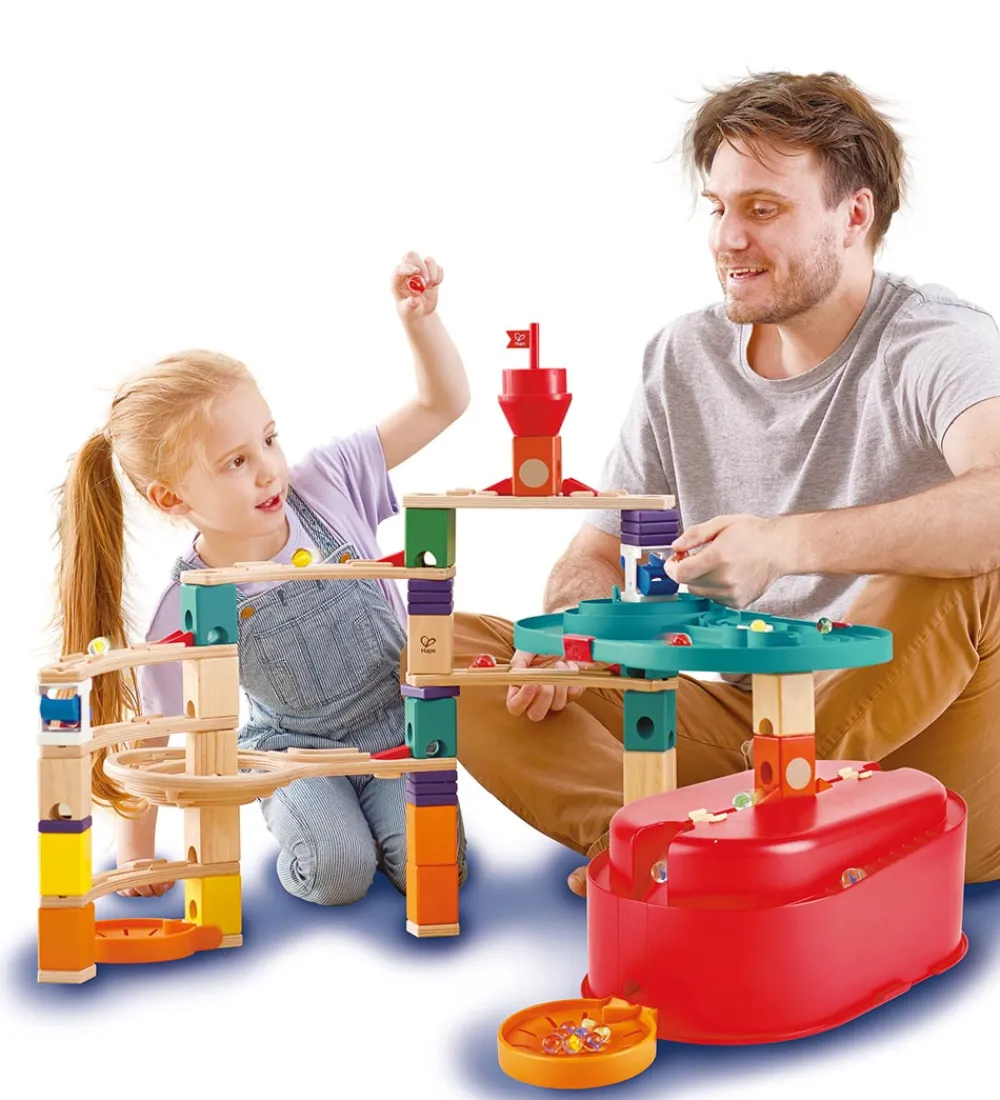 Kuglebaner-Hape Kuglebane - Quadrilla - 66 Dele - Track Bucket Set