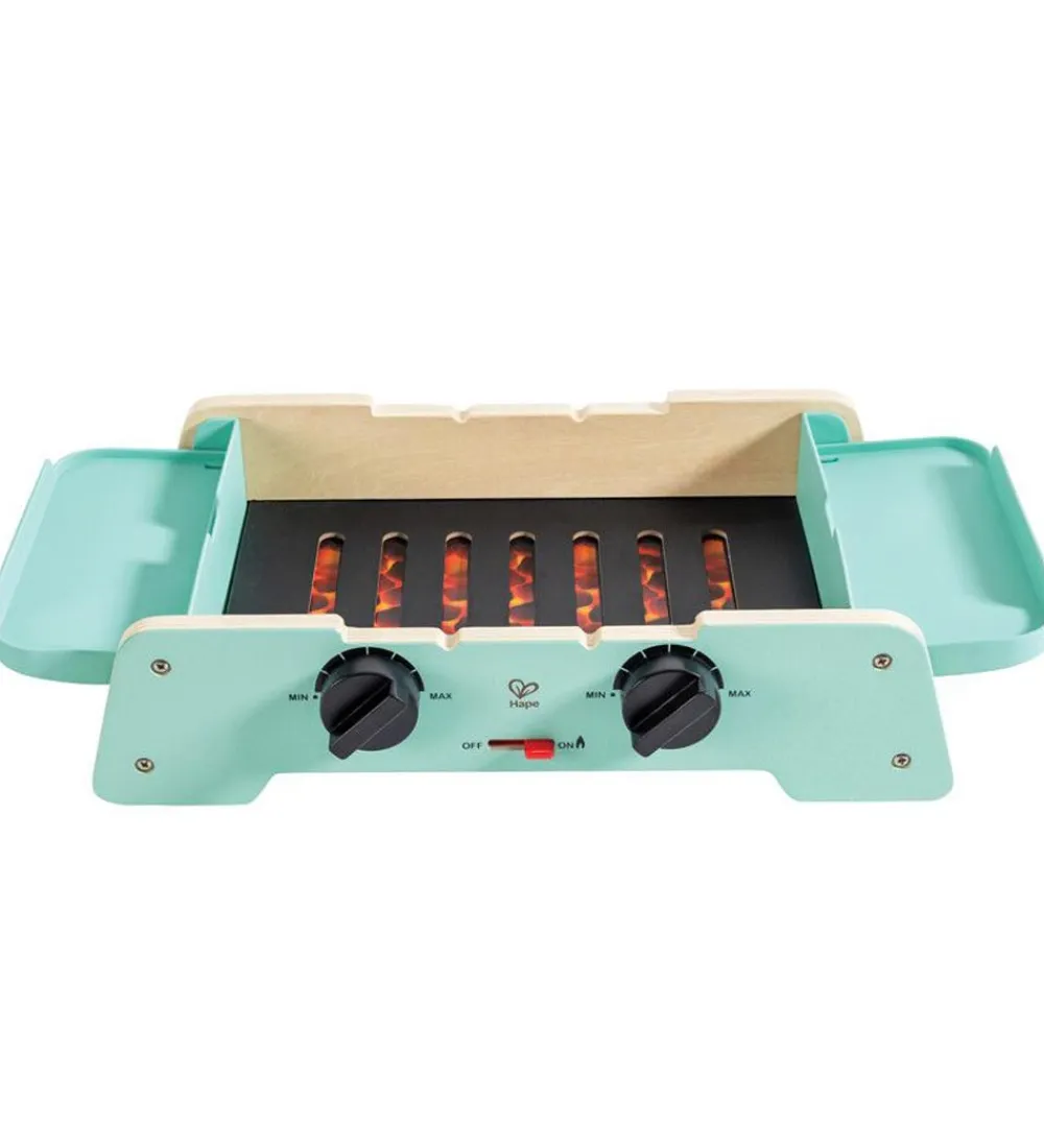 Legemad|Legekøkken Og Legemøbel-Hape Legemad m. Lyd/Lys - Træ - Sizzling Griddle & Grill BBQ