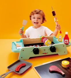 Legemad|Legekøkken Og Legemøbel-Hape Legemad m. Lyd/Lys - Træ - Sizzling Griddle & Grill BBQ