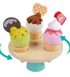 Trælegetøj|Rolleleg-Hape Legesæt - 19 Dele - Ice Cream Buckey Playset