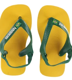 Klipklappere-Havaianas Klipklapper - Baby Brasil Logo II - Pop Yellow/Amazon