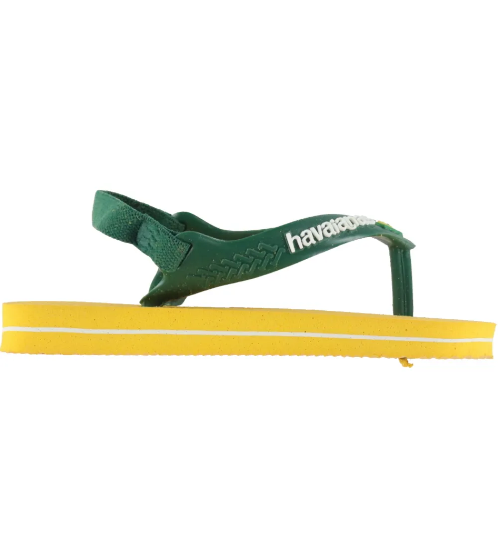 Klipklappere-Havaianas Klipklapper - Baby Brasil Logo II - Pop Yellow/Amazon