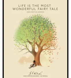 H.C. Andersen Plakater Og Billeder*Plakat i Ramme - Life is - 40x50cm - Gul