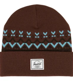 Herschel Huer Og Hatte|Unisex-Tøj*Hue - Strik - Elmer - Bitter Chocolate/ Fair Isle