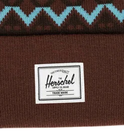 Herschel Huer Og Hatte|Unisex-Tøj*Hue - Strik - Elmer - Bitter Chocolate/ Fair Isle