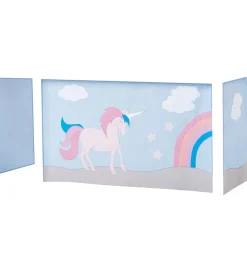 Hoppekids Senge*Forhæng Til Halvhøj Seng - 70x160 cm - Enhjørning