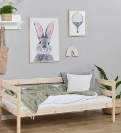Senge-Hoppekids Juniorseng - ECO Comfort - 166x76x65 cm - Natural Wood