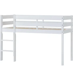 Senge-Hoppekids Seng - Halvhøj - ECO Comfort - 166x76x114 cm - Hvid