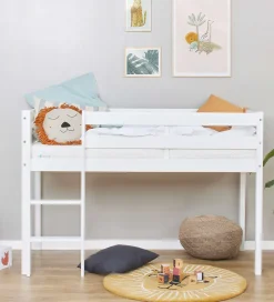 Senge-Hoppekids Seng - Halvhøj - ECO Comfort - 166x76x114 cm - Hvid