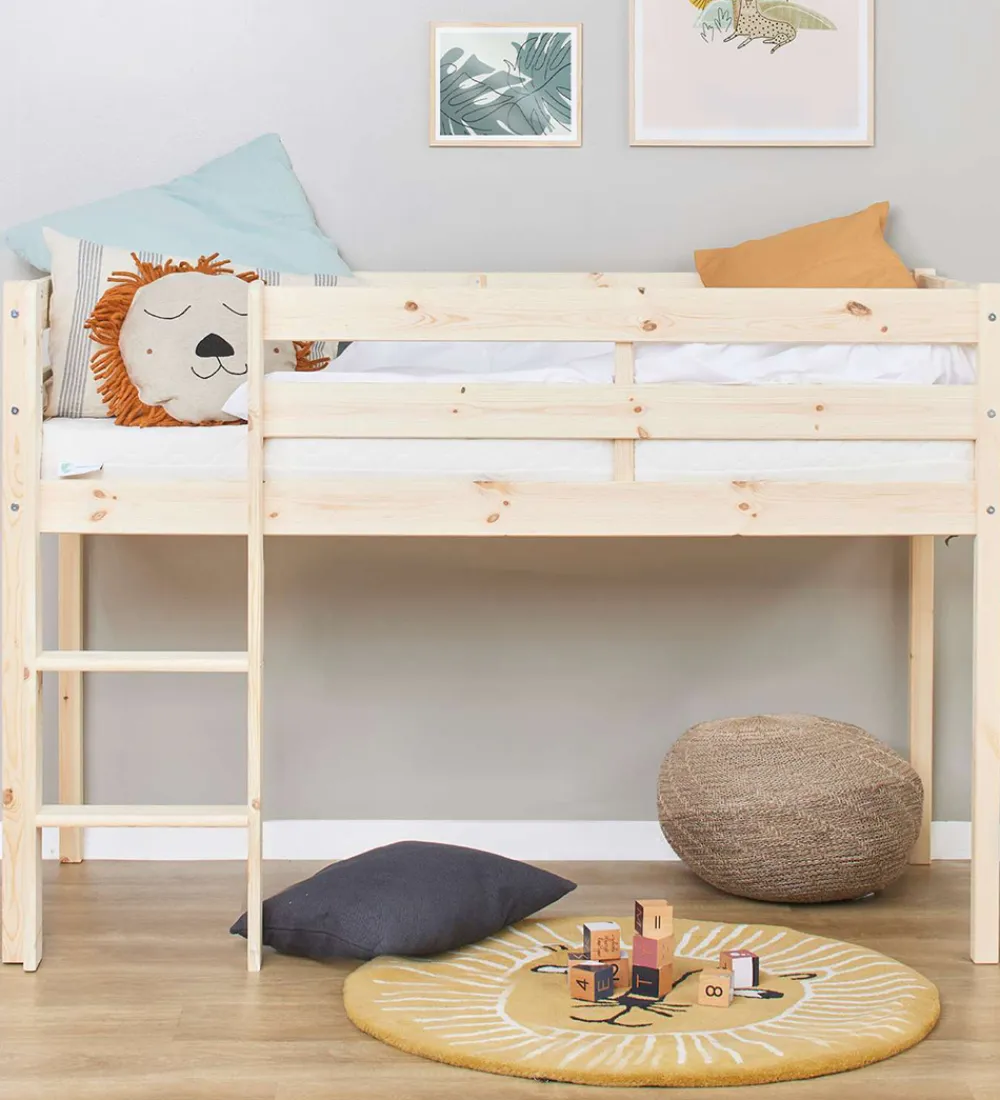 Hoppekids Senge*Seng - Halvhøj - ECO Comfort - 166x76x114 cm - Natural