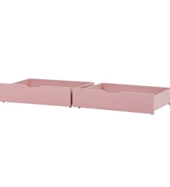 Hoppekids Skuffer*Skuffer m. Hjul - 2 stk. - 70x160 cm - Pale Rose