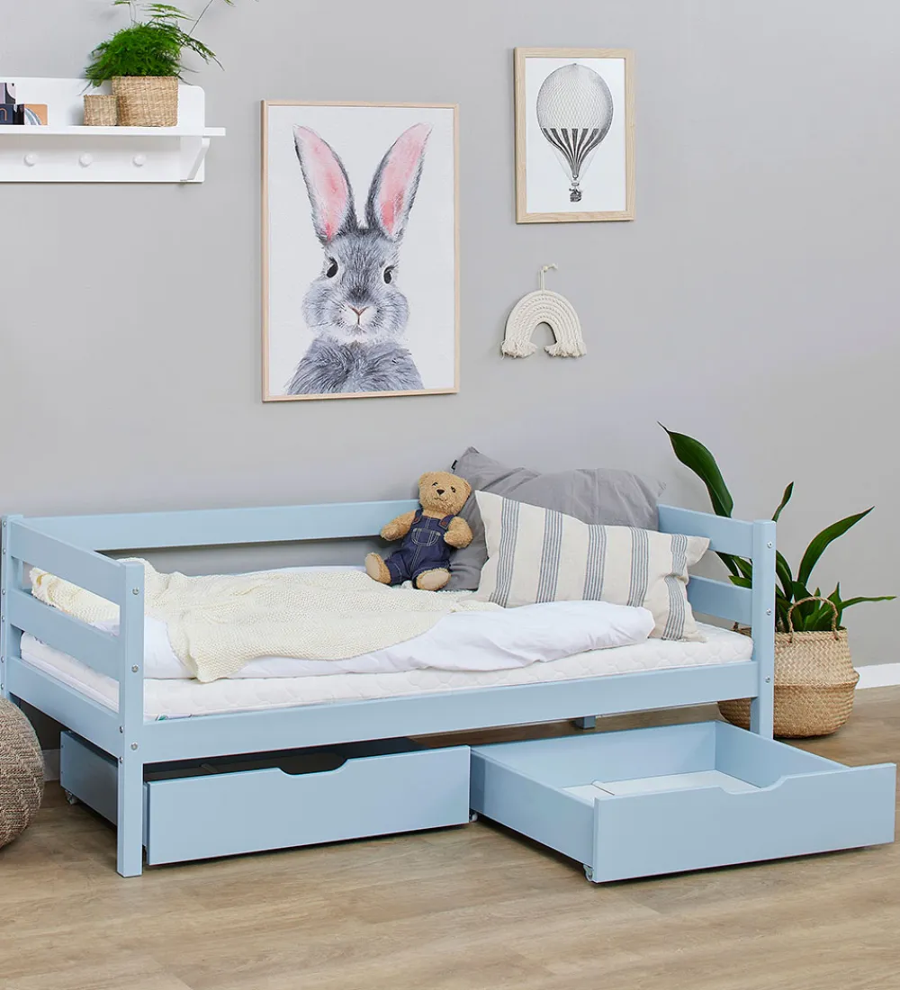 Hoppekids Skuffer*Skuffer m. Hjul - 2 stk. - 70x160 cm - Dream Blue