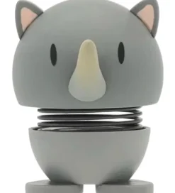 Hoptimist Pyntefigurer|Dekoration*Soft Rhino - 7,6 cm - Grå