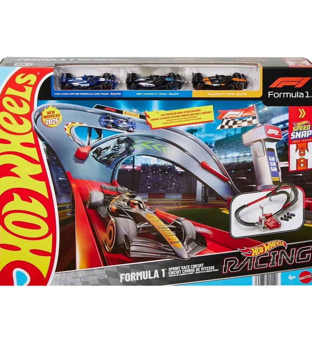 Biler, Tog Og Køretøjer-Hot Wheels Bilbane - F-1 Racing Sprint Trackset