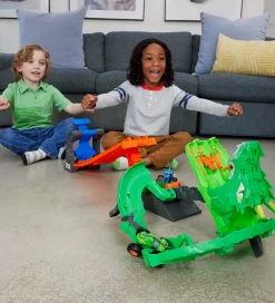 Biler, Tog Og Køretøjer-Hot Wheels Bilbane - Great Bite vs Rageasaur - Dragon Demolition
