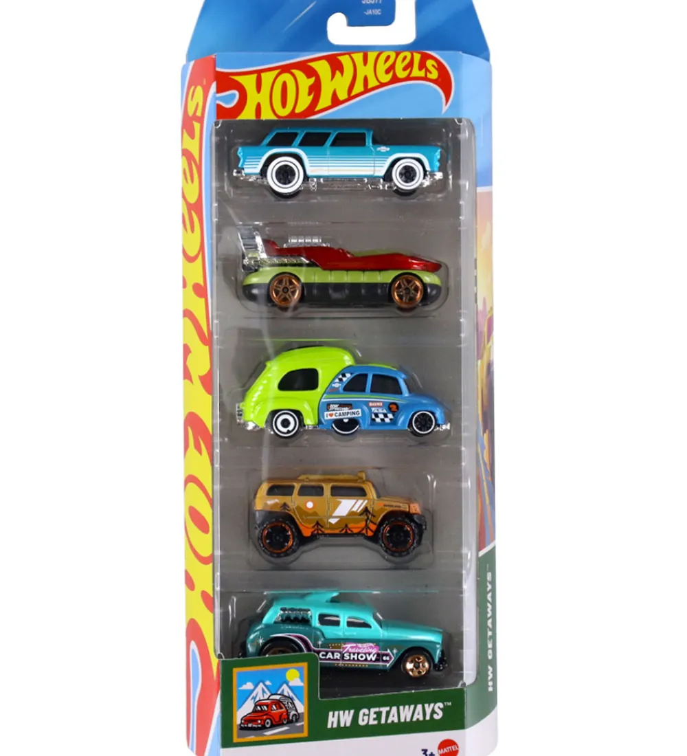 Biler, Tog Og Køretøjer-Hot Wheels Biler - 5-pak - HW Getaways