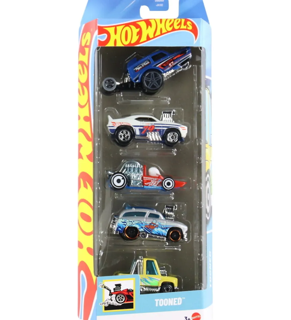 Hot Wheels Biler, Tog Og Køretøjer*Biler - 5-pak - Tooned