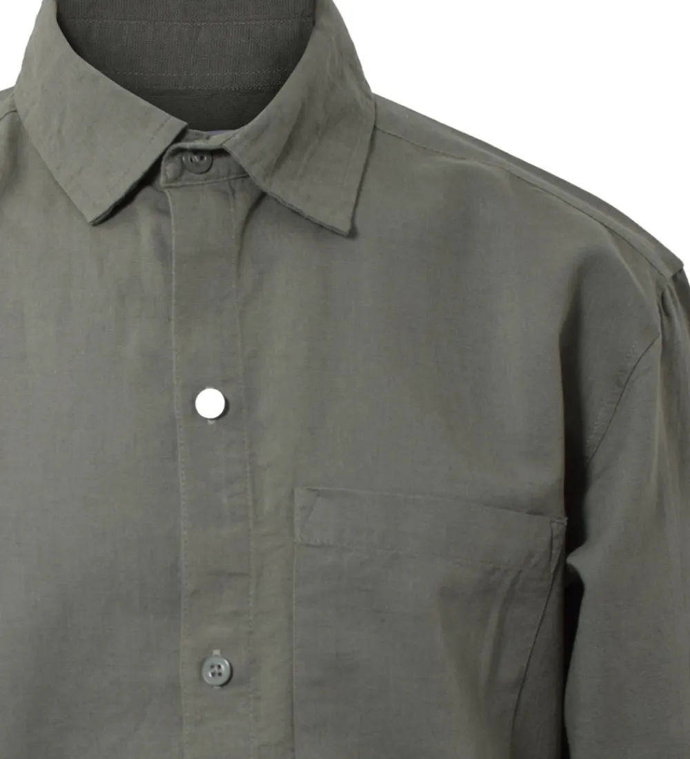 Hound Konfirmationstøj*Skjorte - Linen Blend - Army