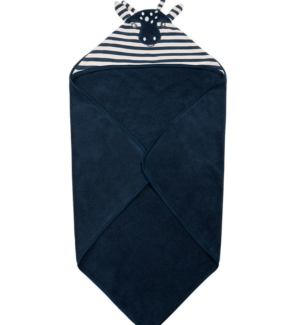 Babyhåndklæde- Og Poncho|Håndklæder-Hust and Claire Babyhåndklæde - 85x85 cm - Filani - Blue Moon