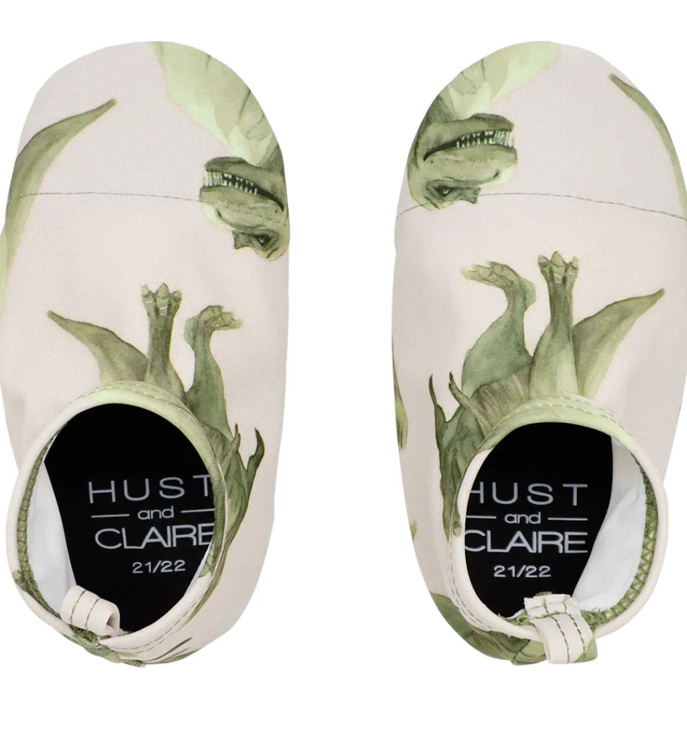 Badesko-Hust and Claire Badesko - Fabian - UV50+ - Seagrass m. Dinosaur