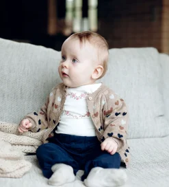 Cardigans-Hust and Claire Cardigan - HCCilja - Biscuit m. Hjerter