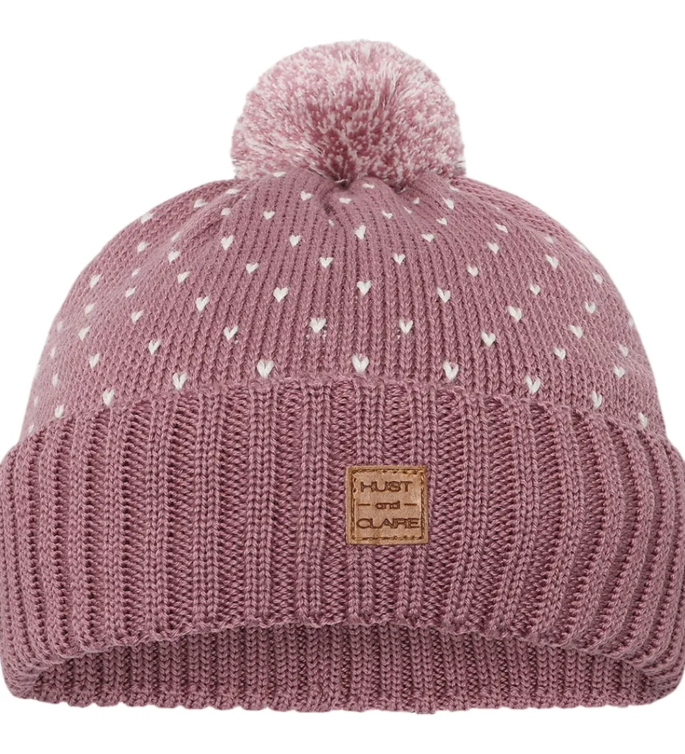 Hust and Claire Huer Og Hatte*Hue - Uld/Bomuld - Strik - HCFalke - Pale Mauve