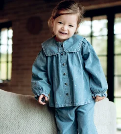 Skjorter-Hust and Claire Skjorte - HCKaroline - Blue Denim m. Similisten