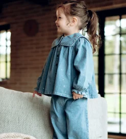 Skjorter-Hust and Claire Skjorte - HCKaroline - Blue Denim m. Similisten
