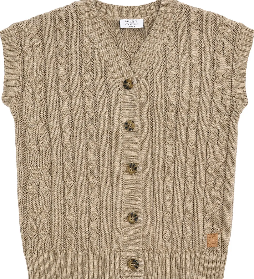 Hust and Claire Veste*Vest - HCPrinco - Strik - Biscuit