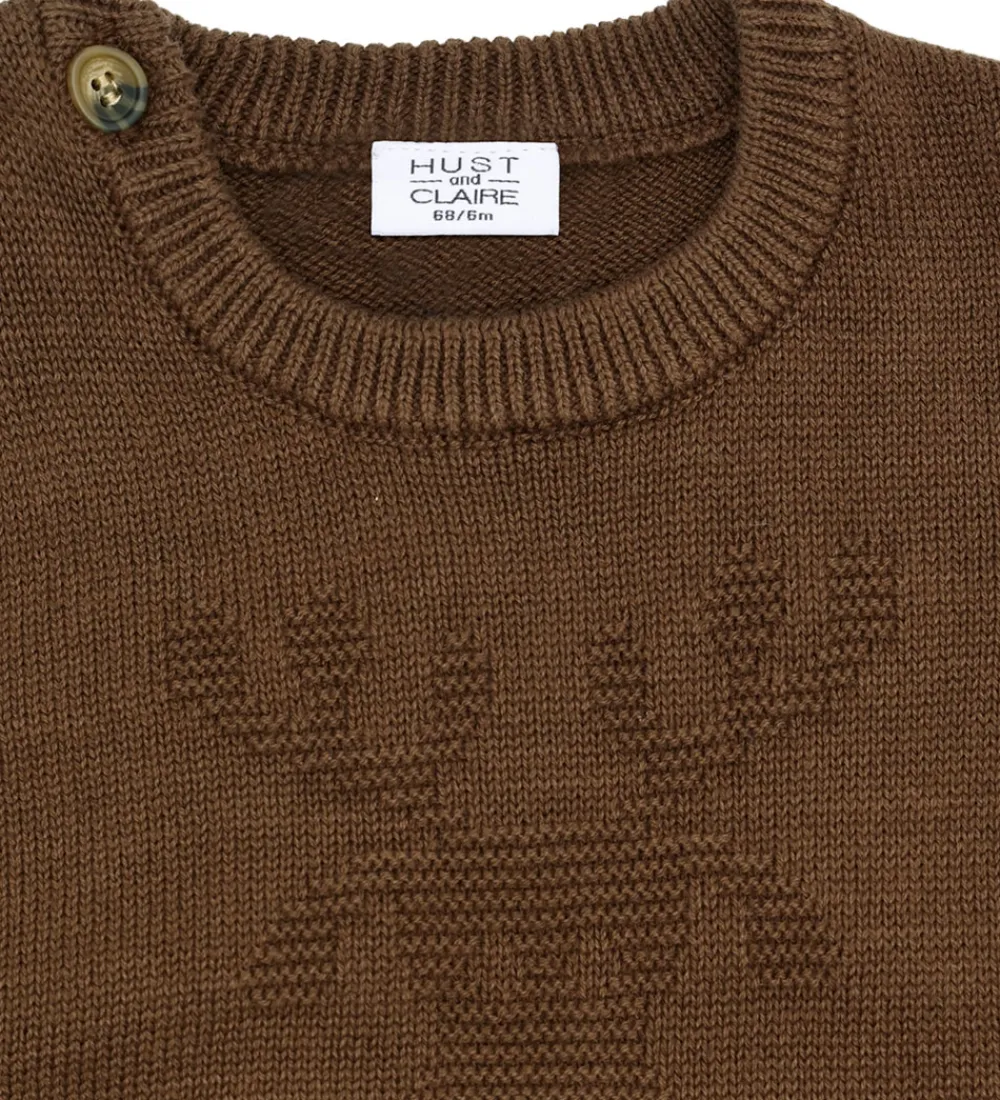 Hust and Claire Veste*Vest - Strik - HCPerry Moose - Brown stone