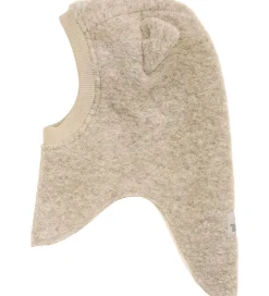 Elefanthuer-Huttelihut Elefanthue - Uld - 2-lags - Sand Melange m. Ører