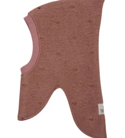 Huttelihut Elefanthuer*Elefanthue - Uld - 2-lags - Burlwood m. Hjerter