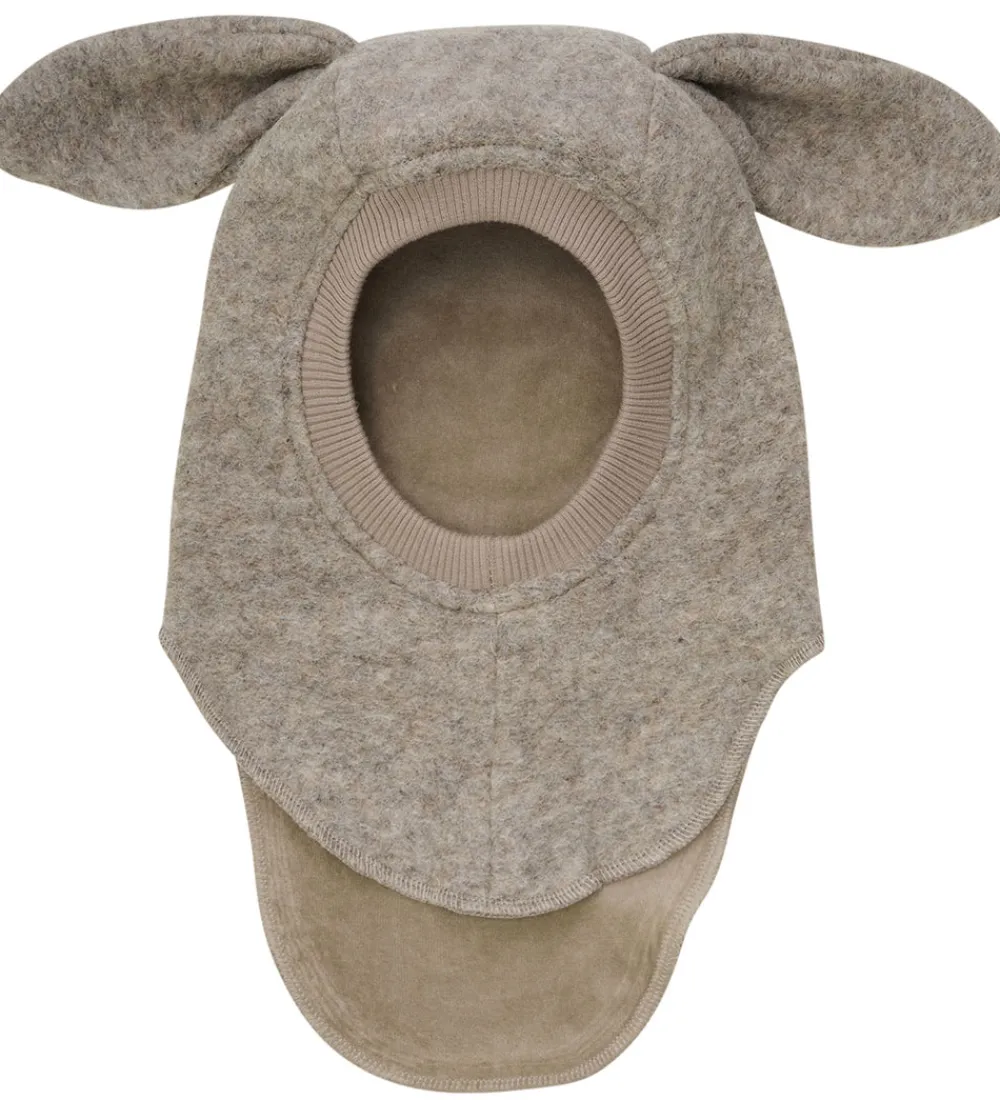 Huttelihut Elefanthuer*Elefanthue - Uld - 2-lags - Camel Melange m. Ører