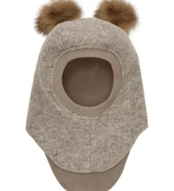 Huttelihut Elefanthuer*Elefanthue - Uld - 2-lags - Camel Melange m. Kvaste