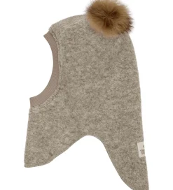 Huttelihut Elefanthuer*Elefanthue - Uld - 2-lags - Camel Melange m. Kvaste