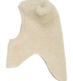 Elefanthuer-Huttelihut Elefanthue - Uld - Teddy - 2-lags - Cement m. Ører