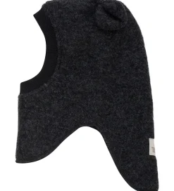 Elefanthuer-Huttelihut Elefanthue - Uld - 2-lags - Dark Grey Melange m. Ører