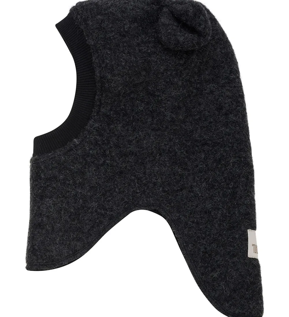 Elefanthuer-Huttelihut Elefanthue - Uld - 2-lags - Dark Grey Melange m. Ører