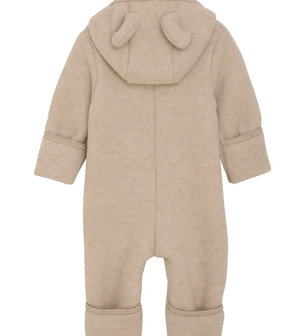Køredragter-Huttelihut Køredragt - Uldfleece - Camel Melange m. Ører