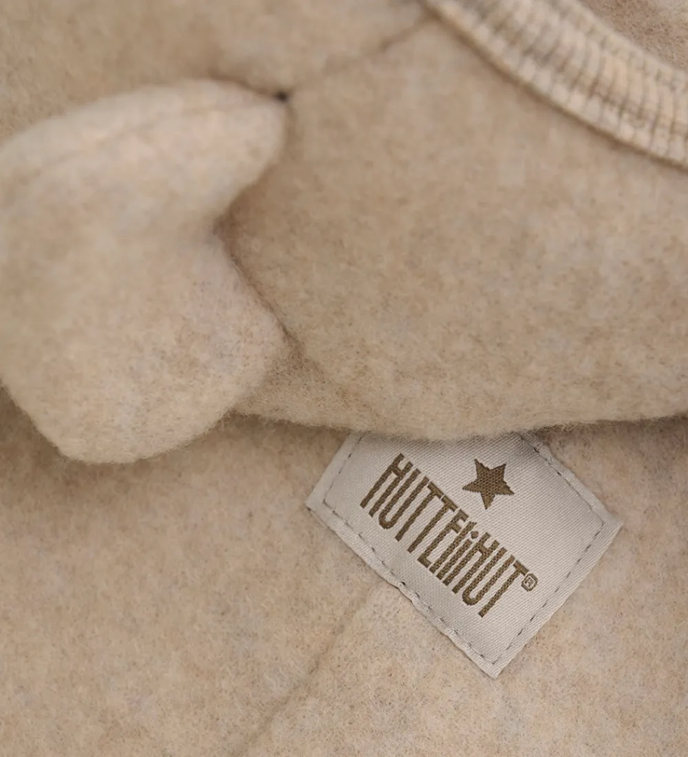 Køredragter-Huttelihut Køredragt - Uldfleece - Camel Melange m. Ører