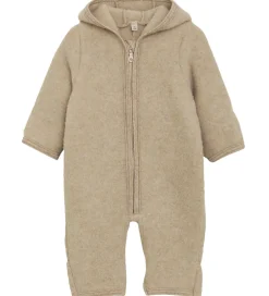 Køredragter-Huttelihut Køredragt - Uldfleece - Camel Melange m. Ører
