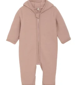 Huttelihut Køredragter*Køredragt - Uldfleece - Mahogany Rose m. Ører