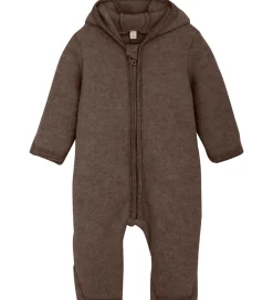 Køredragter-Huttelihut Køredragt - Uldfleece - Brown Melange m. Ører