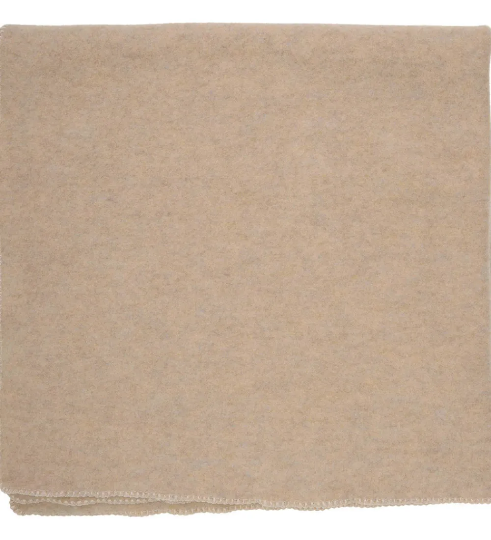 Tæpper|Børneværelset-Huttelihut Tæppe - Uldfleece - 85x85 cm - Camel Melange