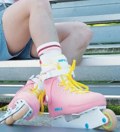 Rulleskøjter|Rulleskøjter-Impala Rulleskøjter - Lightspeed Inline - Rosa/Gul - Inliner